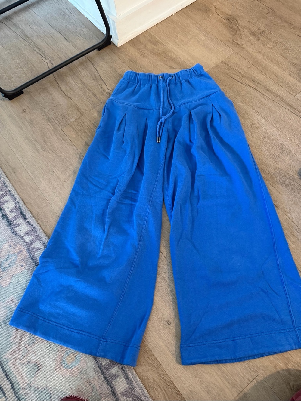 FP Movement by Free People Electric Blue Wide-Leg Drawstring Pants